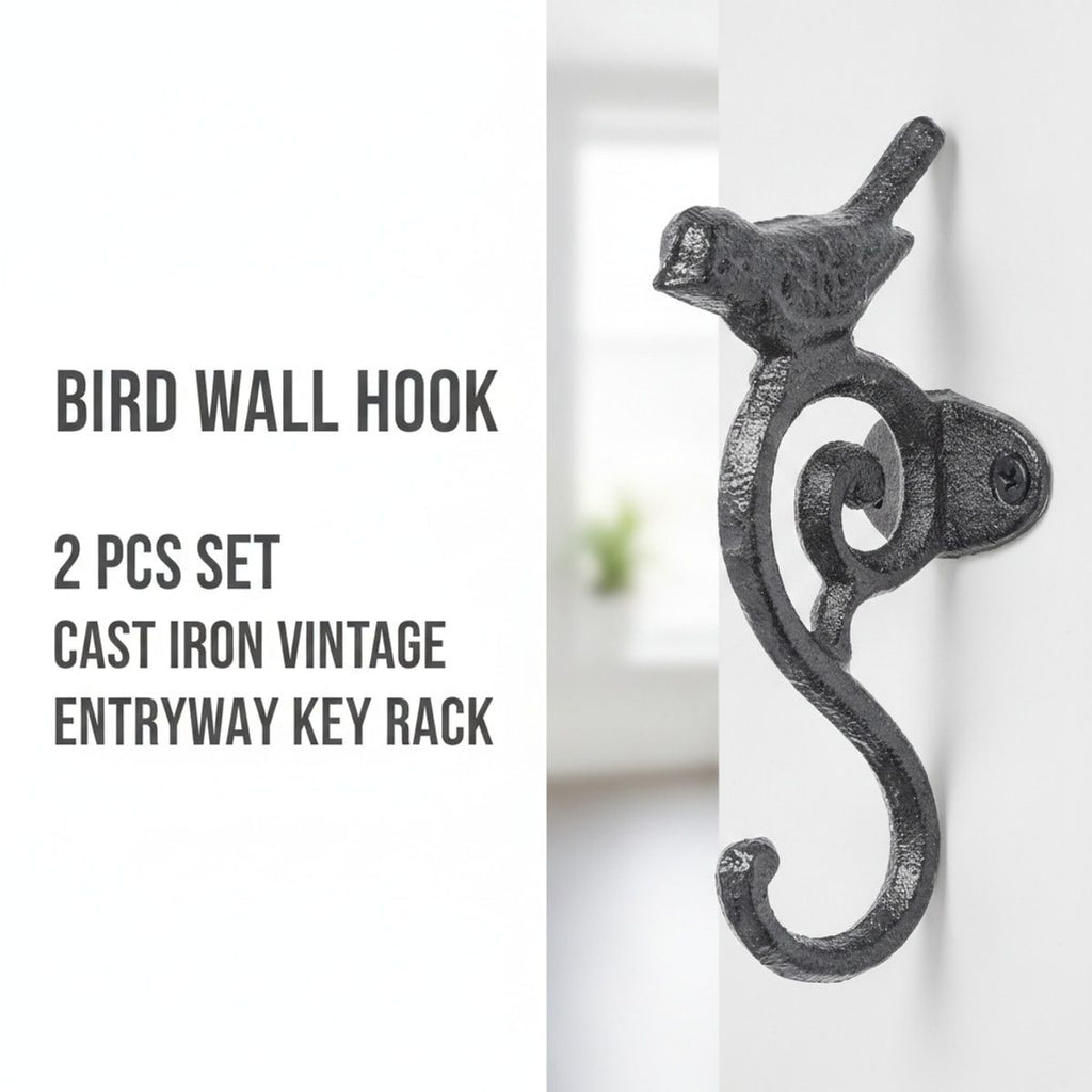 2 Pcs Bird Shape Wall Hook Storage Organiser | StorageOZ
