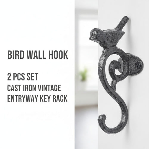 2 Pcs Bird Shape Wall Hook Storage Organiser | StorageOZ