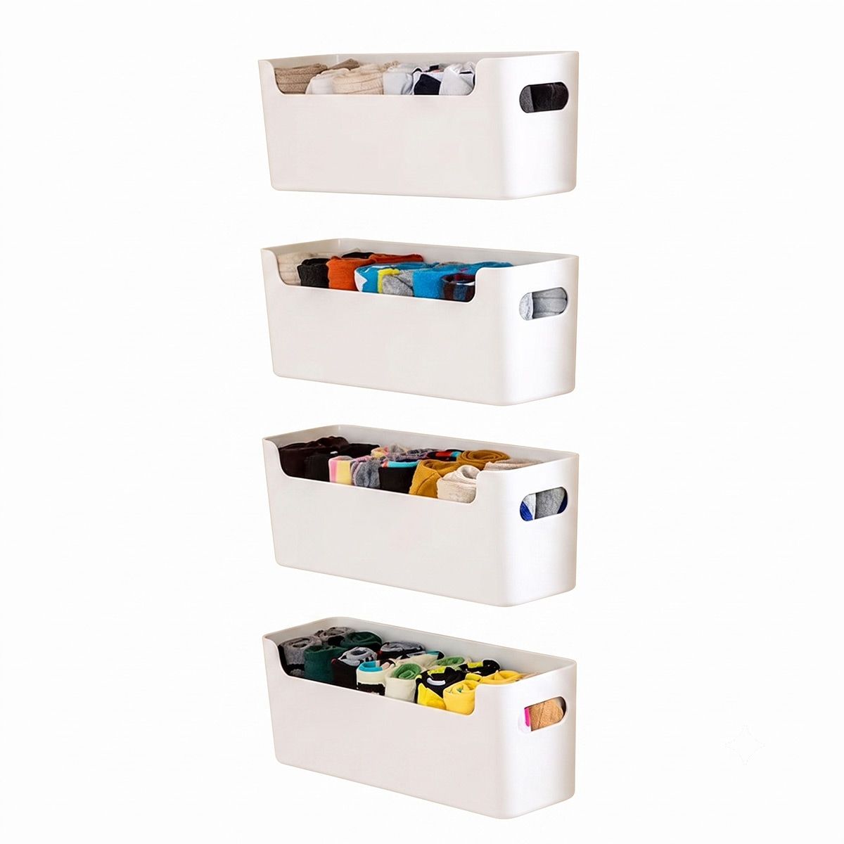 4 Pcs Wall Mount Storage Boxes Organiser | StorageOZ