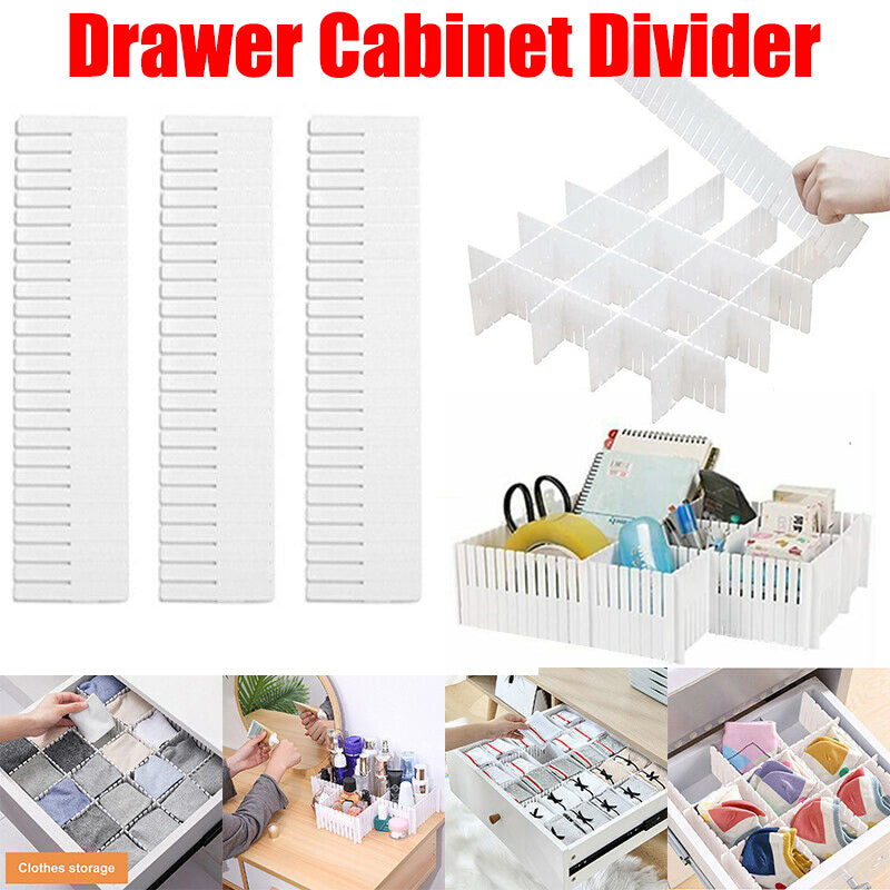 24 Pcs Adjustable Drawer Divider Organiser | StorageOZ