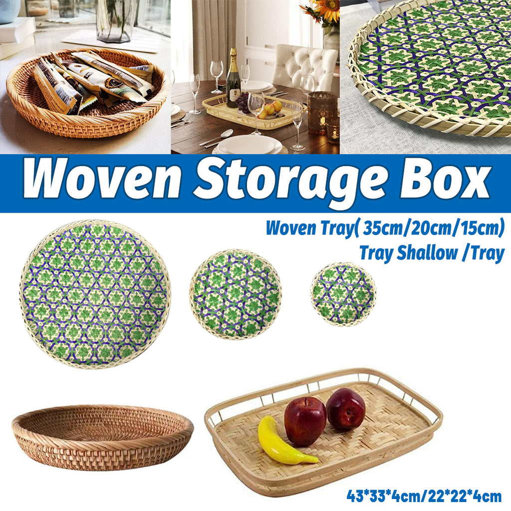 Rattan Tray and Basket Set in Three Styles | StorageOZ