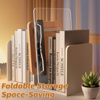 Adjustable Acrylic Desktop Reading Stand - Foldable Book Holder with Pen Slot
