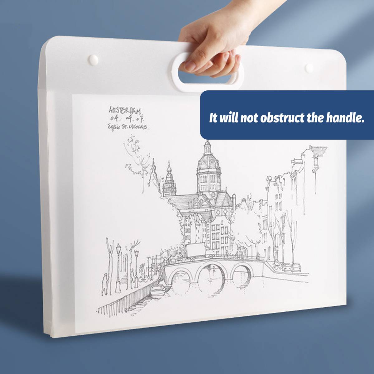 White Art Folder Bags Two Sizes Organiser | StorageOZ