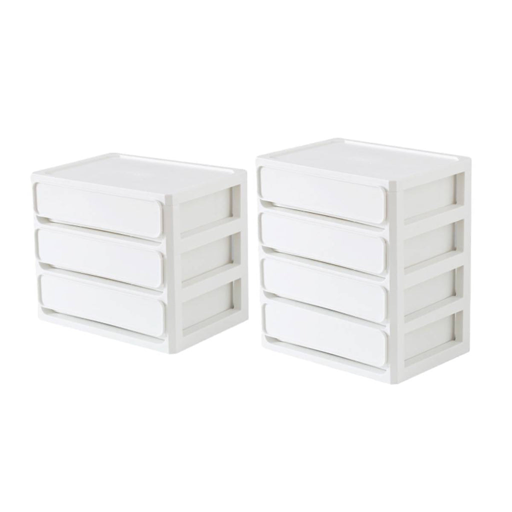 White Desk Drawer Organiser Two Heights Set | StorageOZ