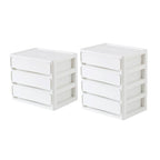 White Desk Drawer Organiser Two Heights Set | StorageOZ