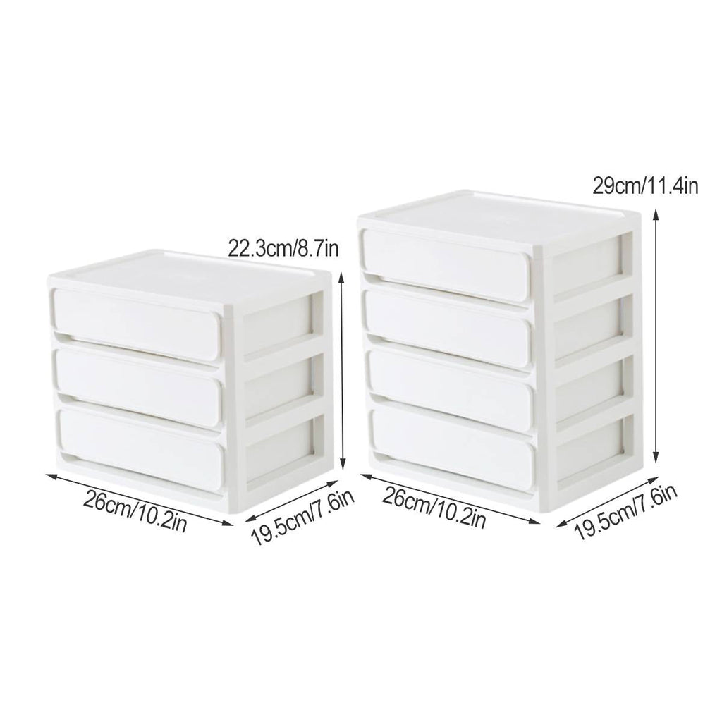 White Desk Drawer Organiser Two Heights Set | StorageOZ