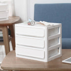 White Desk Drawer Organiser Two Heights Set | StorageOZ