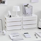 White Desk Drawer Organiser Two Heights Set | StorageOZ