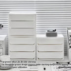 White Desk Drawer Organiser Two Heights Set | StorageOZ