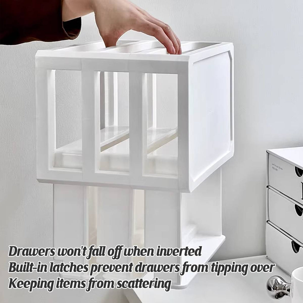 White Desk Drawer Organiser Two Heights Set | StorageOZ