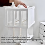 White Desk Drawer Organiser Two Heights Set | StorageOZ