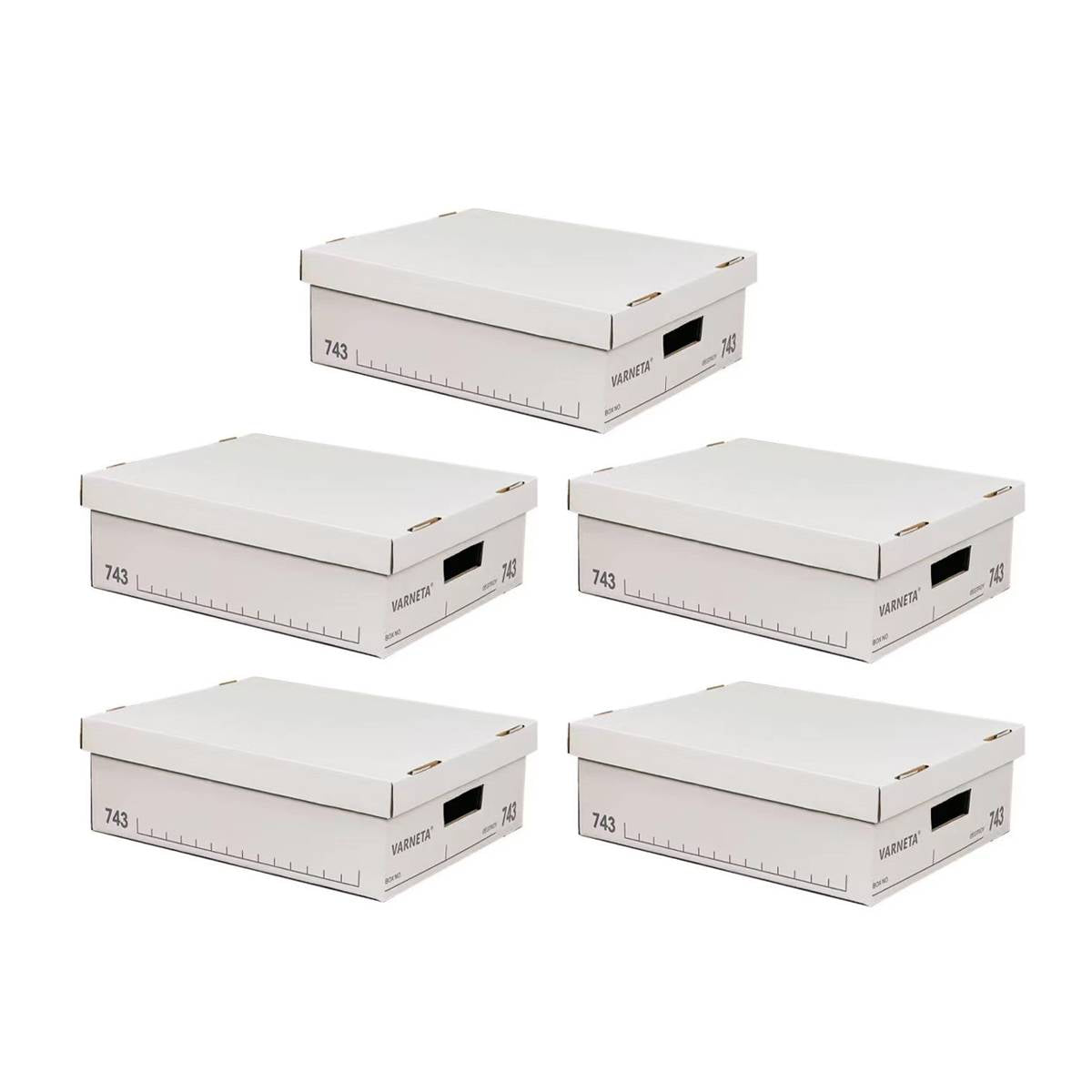 5 Pcs Archive Boxes in Two Heights Organiser | StorageOZ