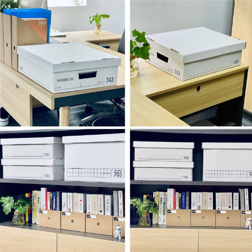 5 Pcs Archive Boxes in Two Heights Organiser | StorageOZ