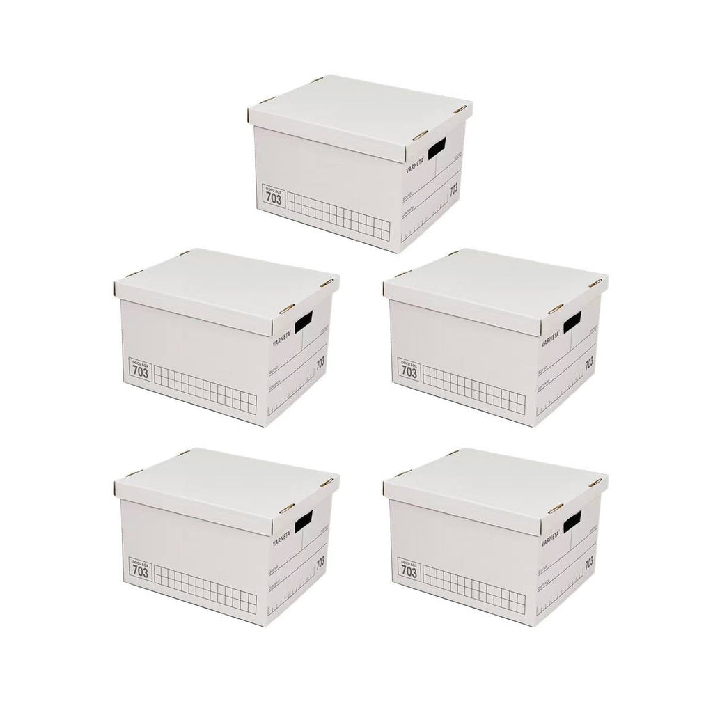 5 Pcs Archive Boxes in Two Heights Organiser | StorageOZ