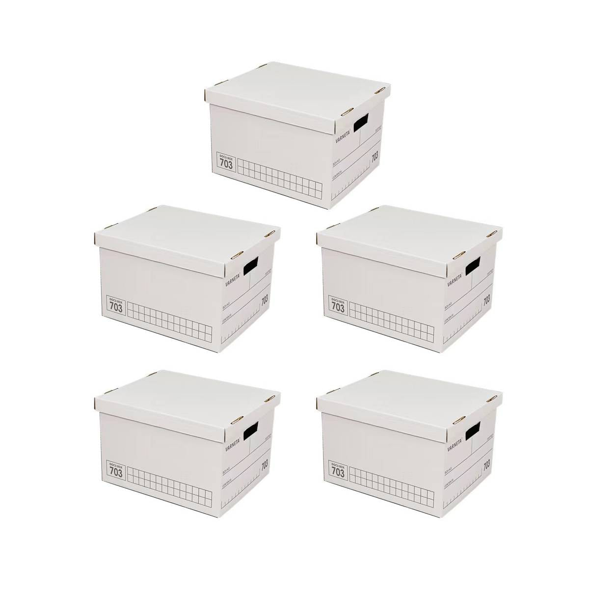 5 Pcs Archive Boxes in Two Heights Organiser | StorageOZ