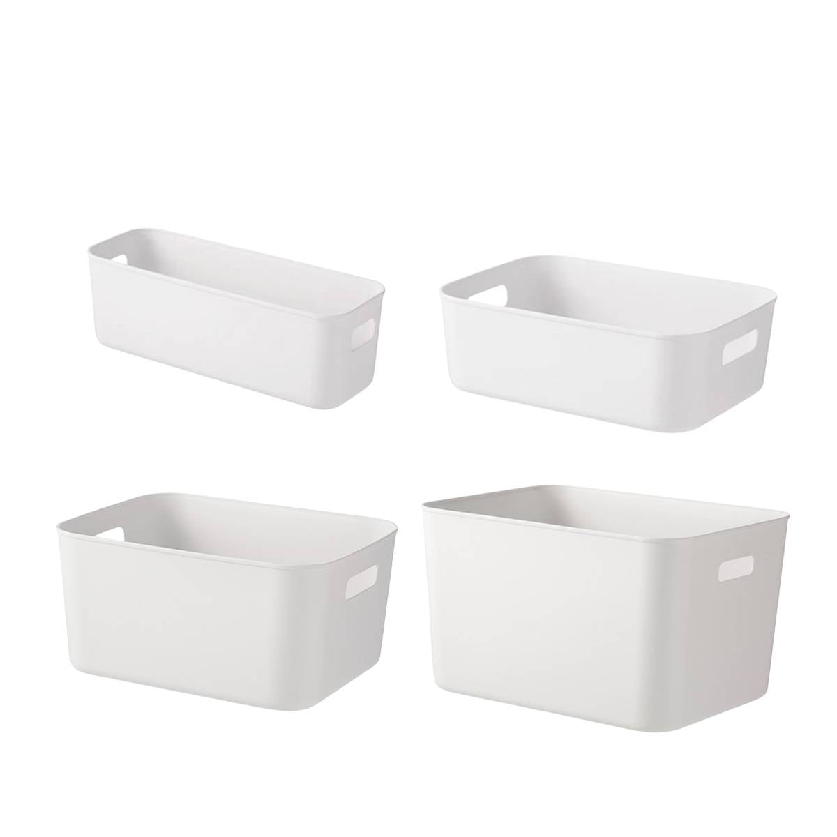 White Plastic Storage Box Packs Four Layouts | StorageOZ