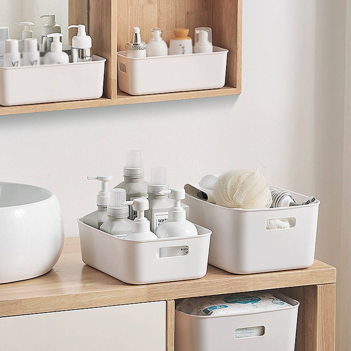 White Plastic Storage Box Packs Four Layouts | StorageOZ