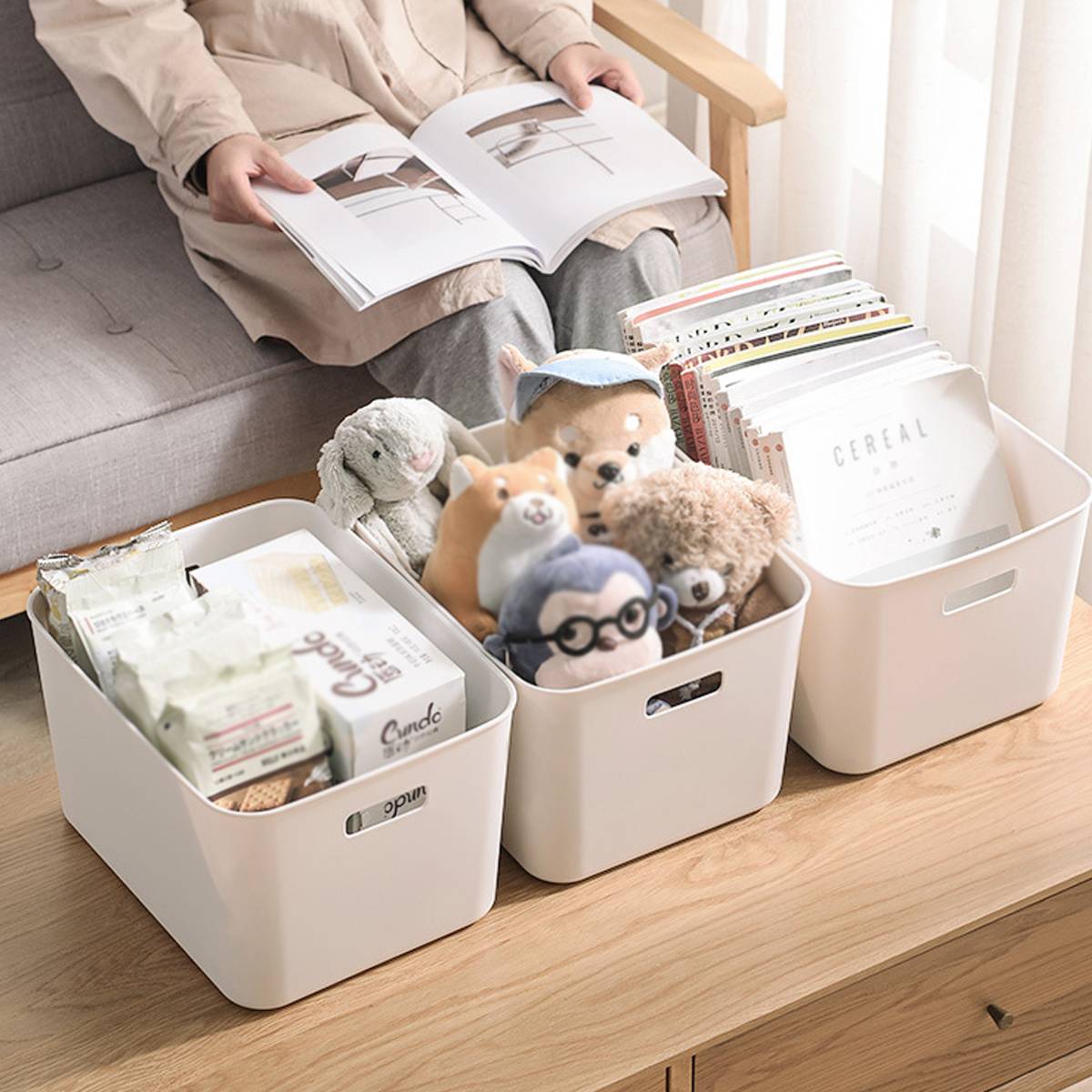 White Plastic Storage Box Packs Four Layouts | StorageOZ