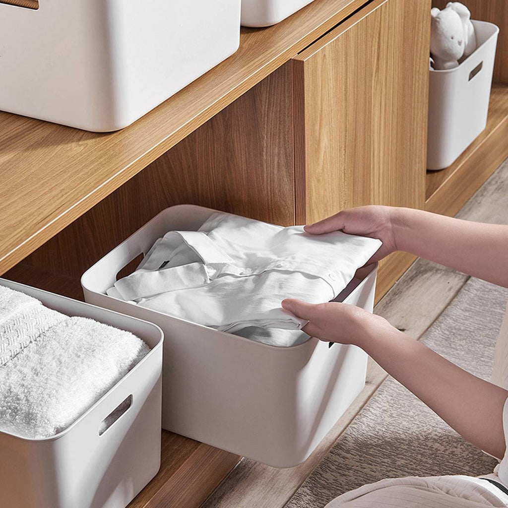 White Plastic Storage Box Packs Four Layouts | StorageOZ