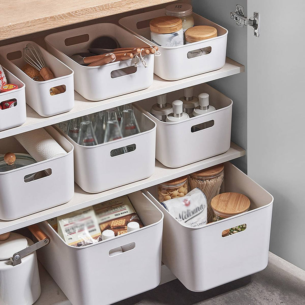 White Plastic Storage Box Packs Four Layouts | StorageOZ