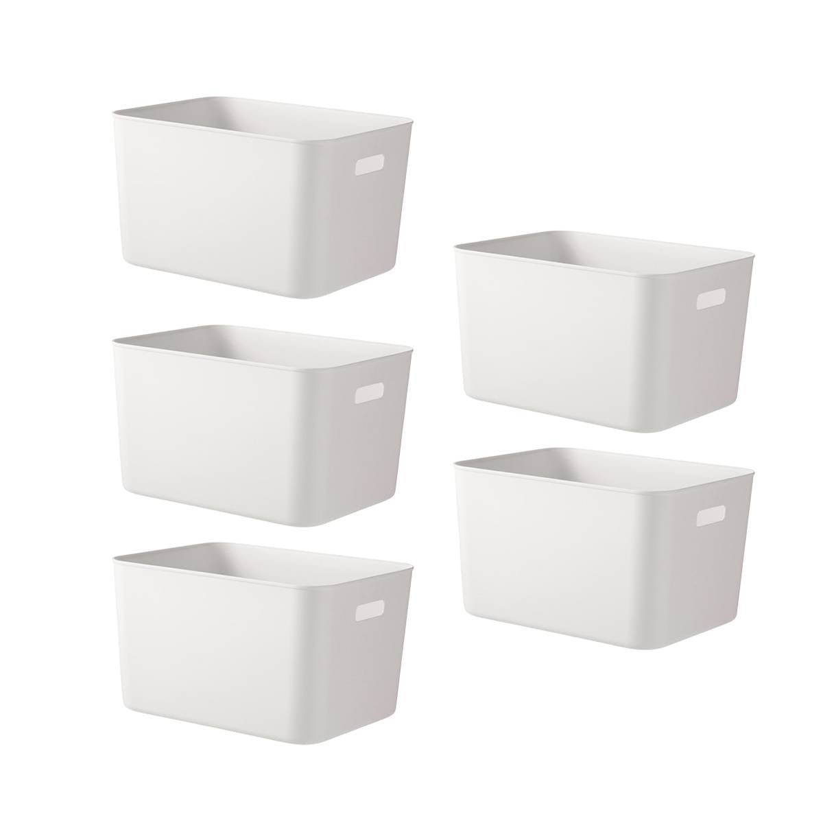 White Plastic Storage Box Packs Four Layouts | StorageOZ