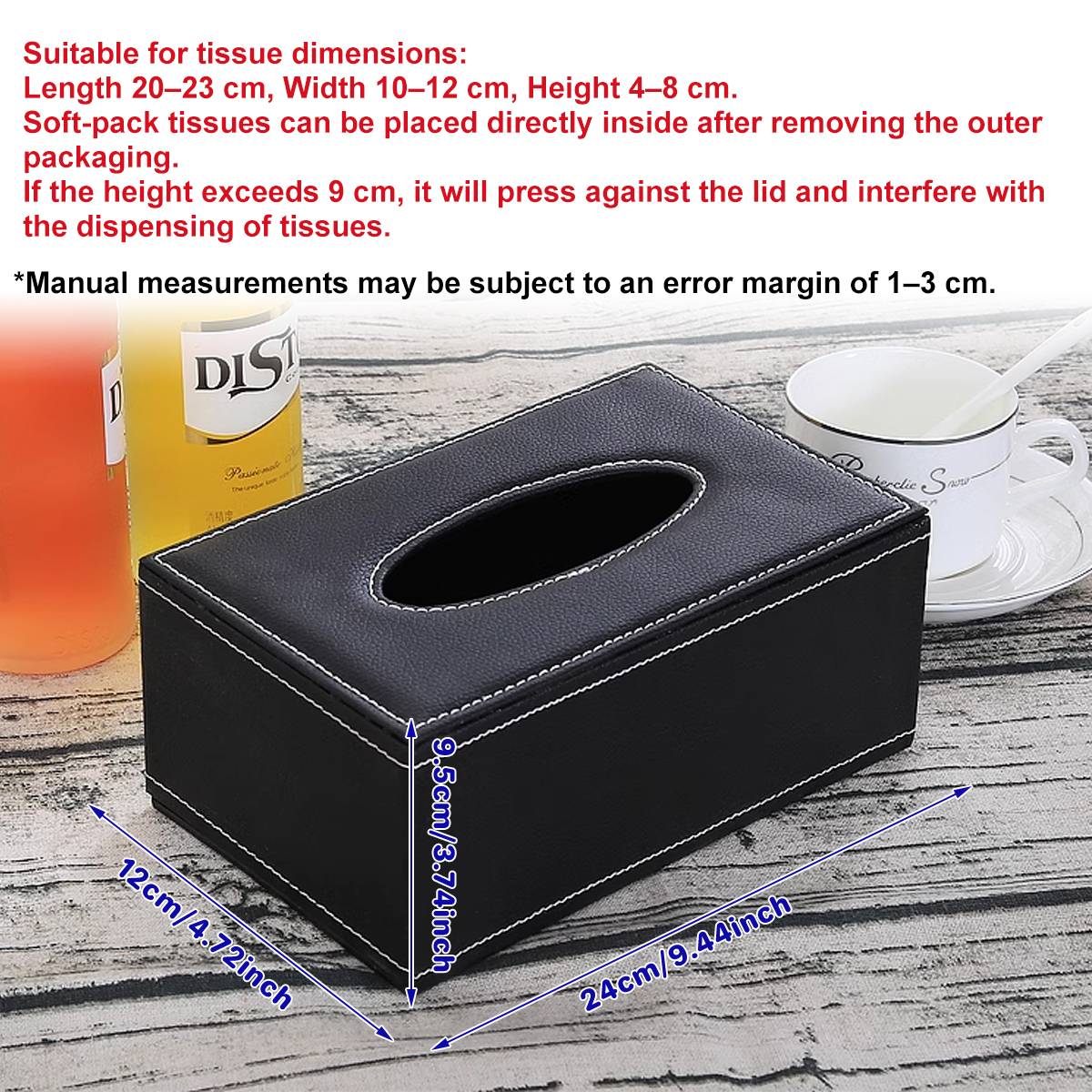 PU Leather Tissue Box Cover in Six Styles | StorageOZ