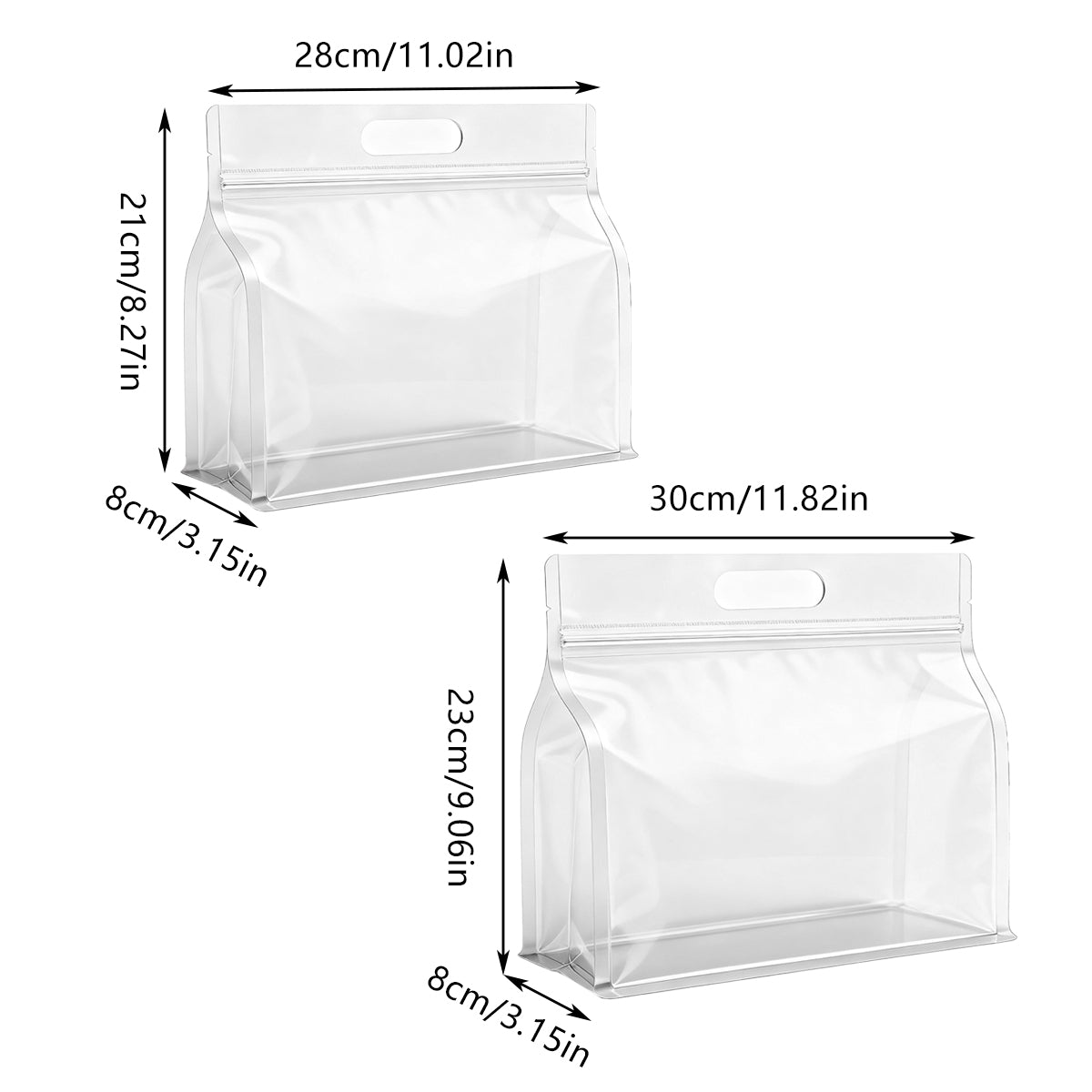 50 Pcs Zipper Bags Two Sizes Organiser Set | StorageOZ