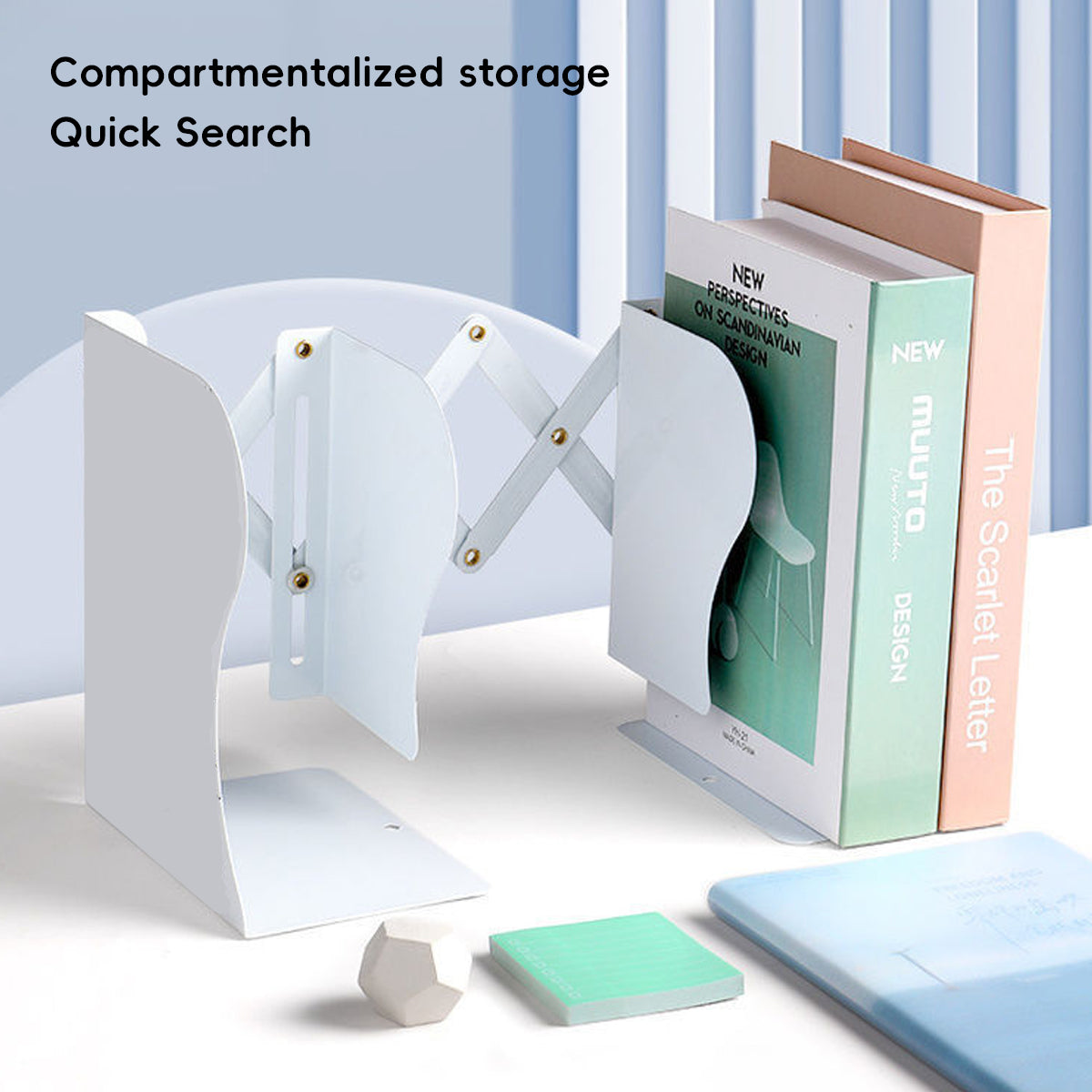 Extendable Desktop Book Rack Three Colours | StorageOZ