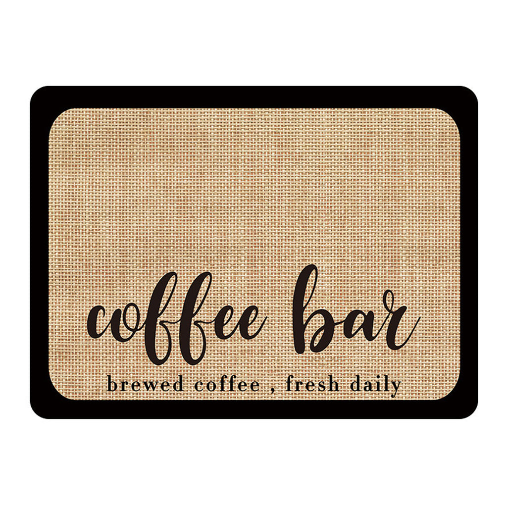 Absorbent Coffee Bar Mat Two Prints Rack | StorageOZ