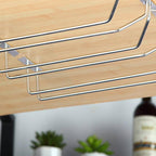 Under Cabinet Wine Glass Holder Steel Rack | StorageOZ