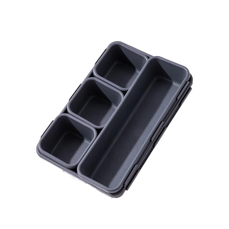 8 Pcs Drawer Desk Storage Trays Two Greys | StorageOZ