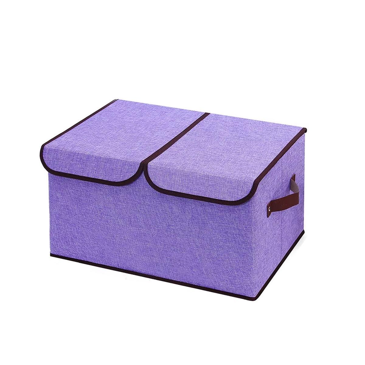 Double Lid Fabric Storage Box Six Colours | StorageOZ