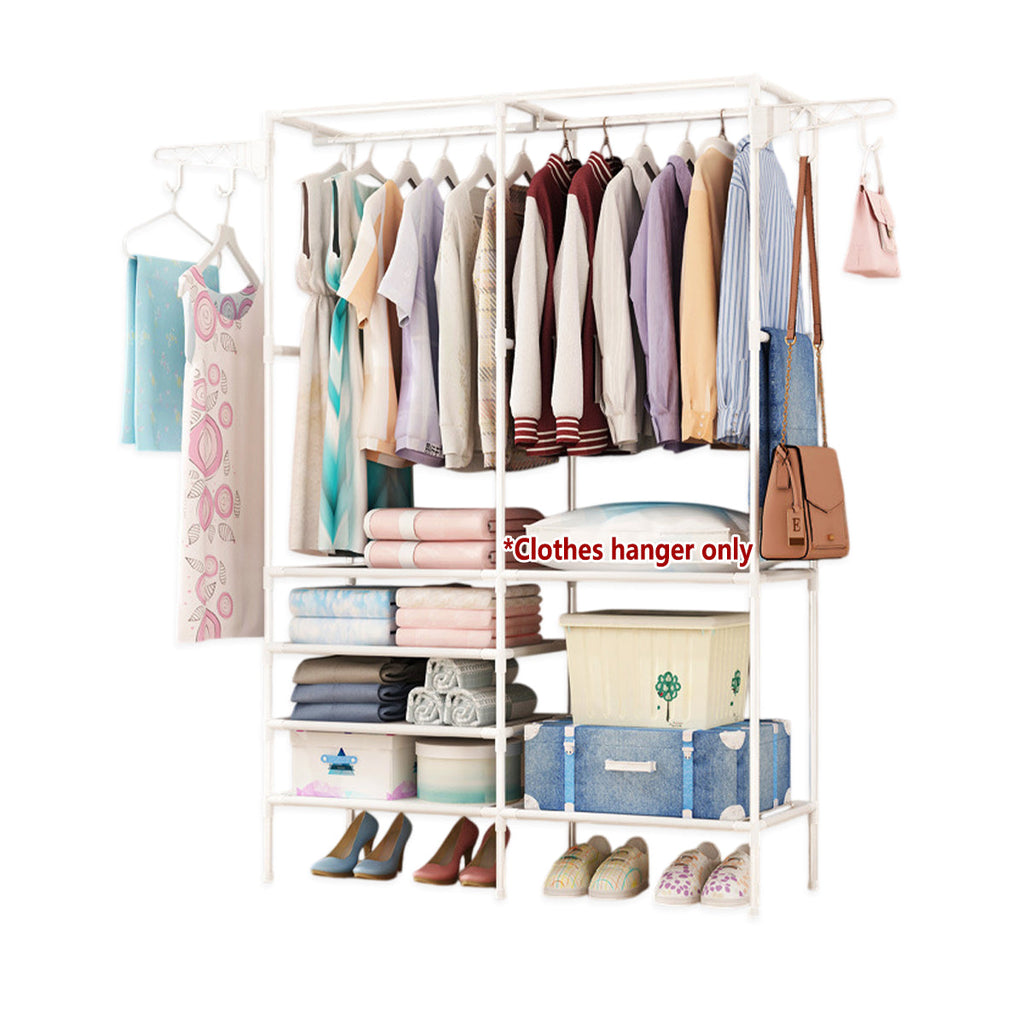 Double Row Floor Clothes Rack Two Colours | StorageOZ