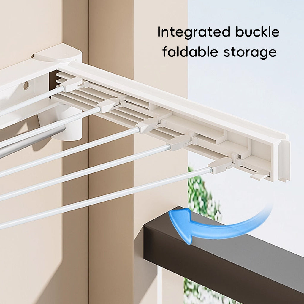 White Foldable Wall Drying Rack Two Sizes | StorageOZ