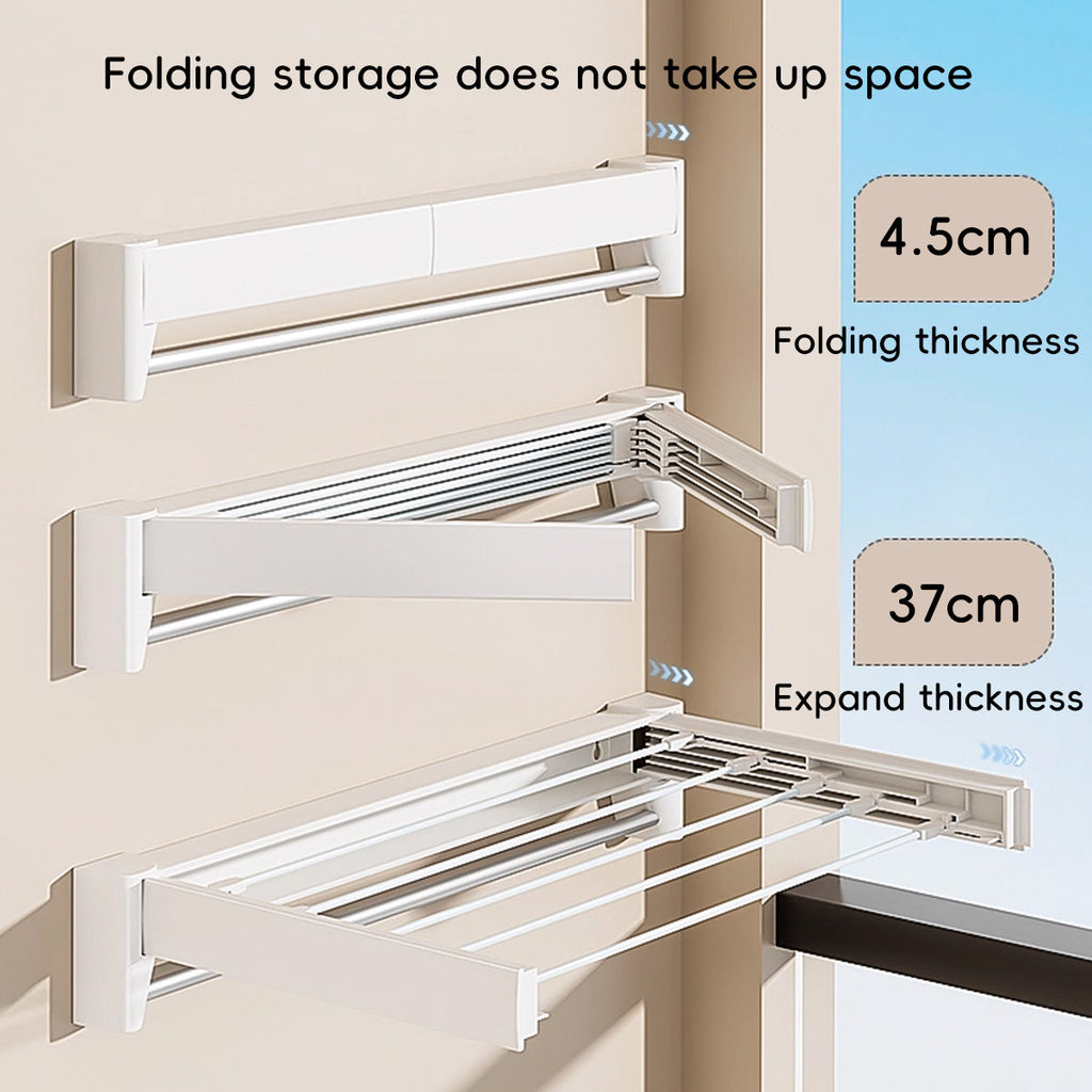 White Foldable Wall Drying Rack Two Sizes | StorageOZ