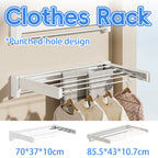White Foldable Wall Drying Rack Two Sizes | StorageOZ