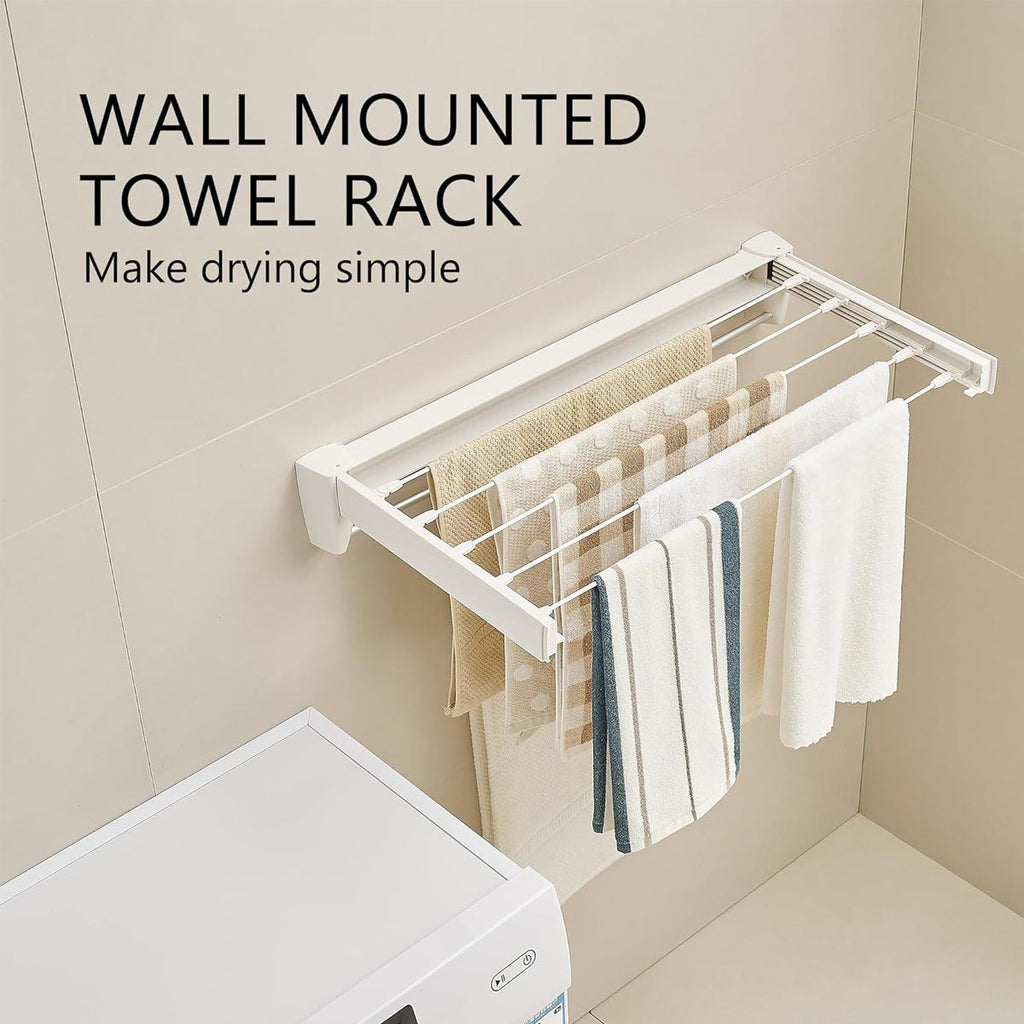 White Foldable Wall Drying Rack Two Sizes | StorageOZ