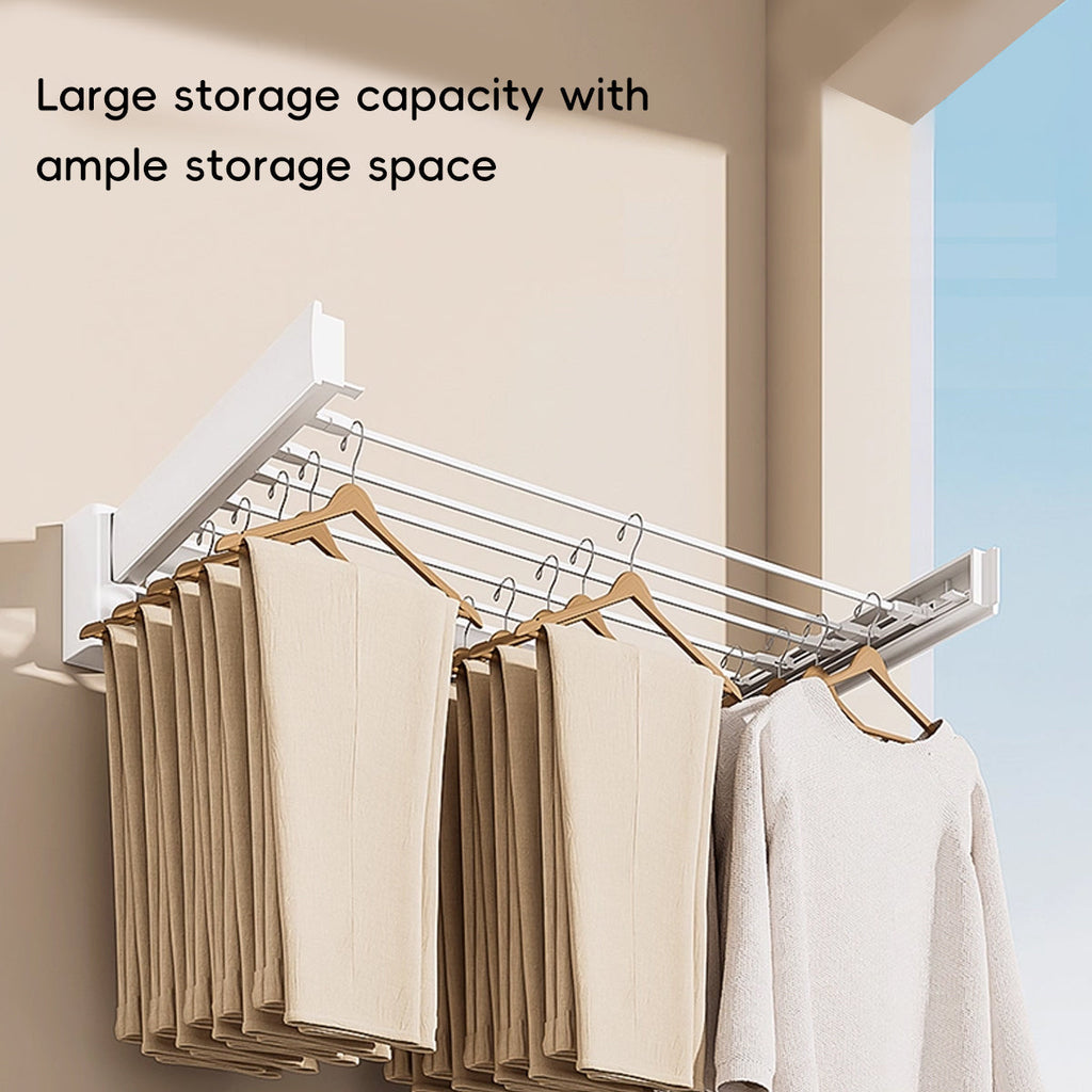 White Foldable Wall Drying Rack Two Sizes | StorageOZ