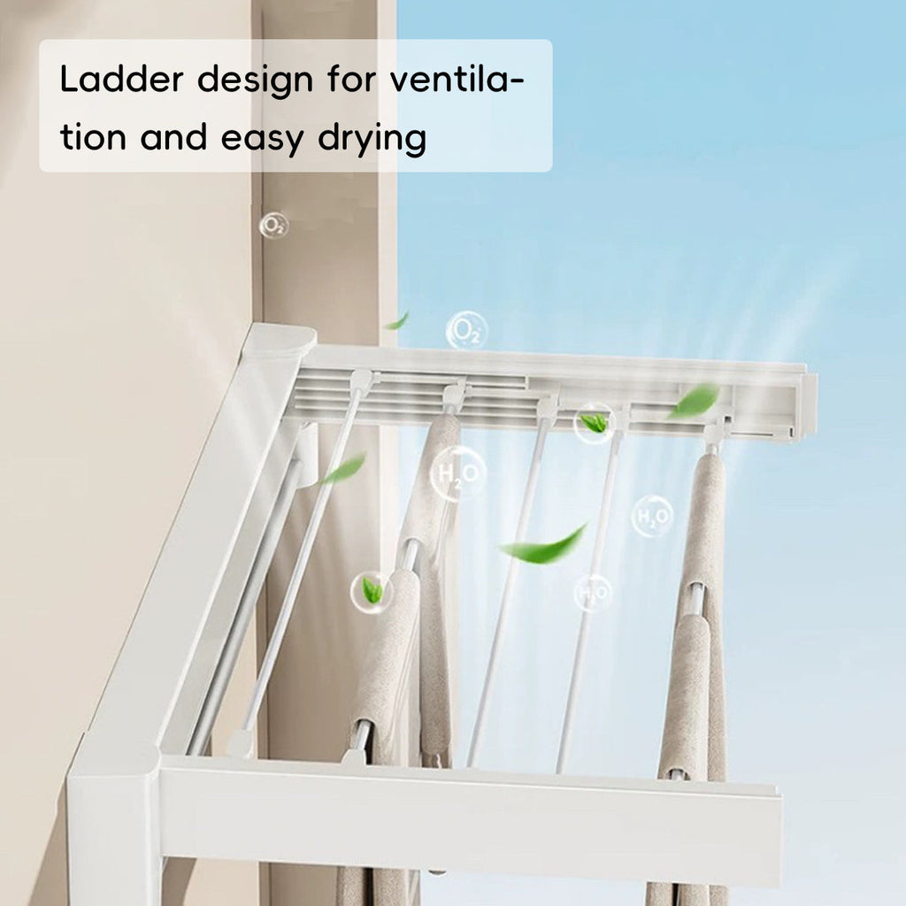 White Foldable Wall Drying Rack Two Sizes | StorageOZ