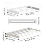 White Foldable Wall Drying Rack Two Sizes | StorageOZ