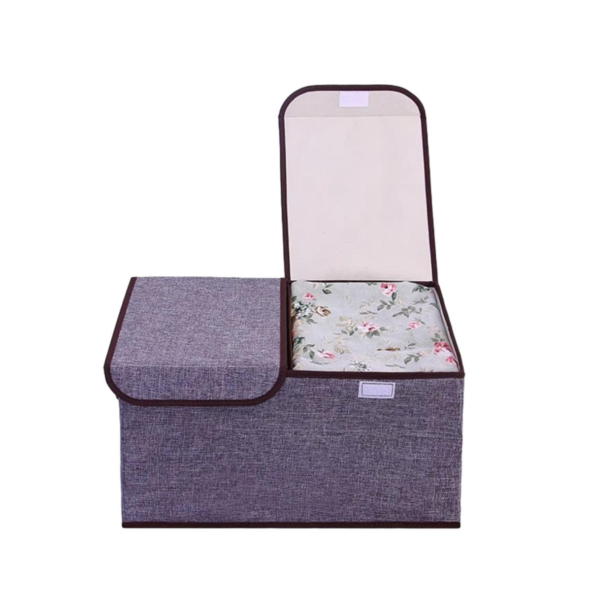 Double Lid Fabric Storage Box Six Colours | StorageOZ