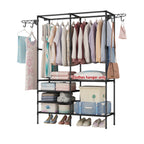 Double Row Floor Clothes Rack Two Colours | StorageOZ