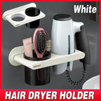 Wall Mount Hair Dryer Holder Organiser Set | StorageOZ
