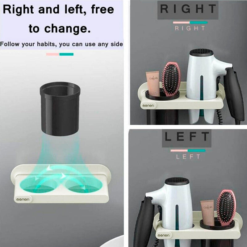 Wall Mount Hair Dryer Holder Organiser Set | StorageOZ