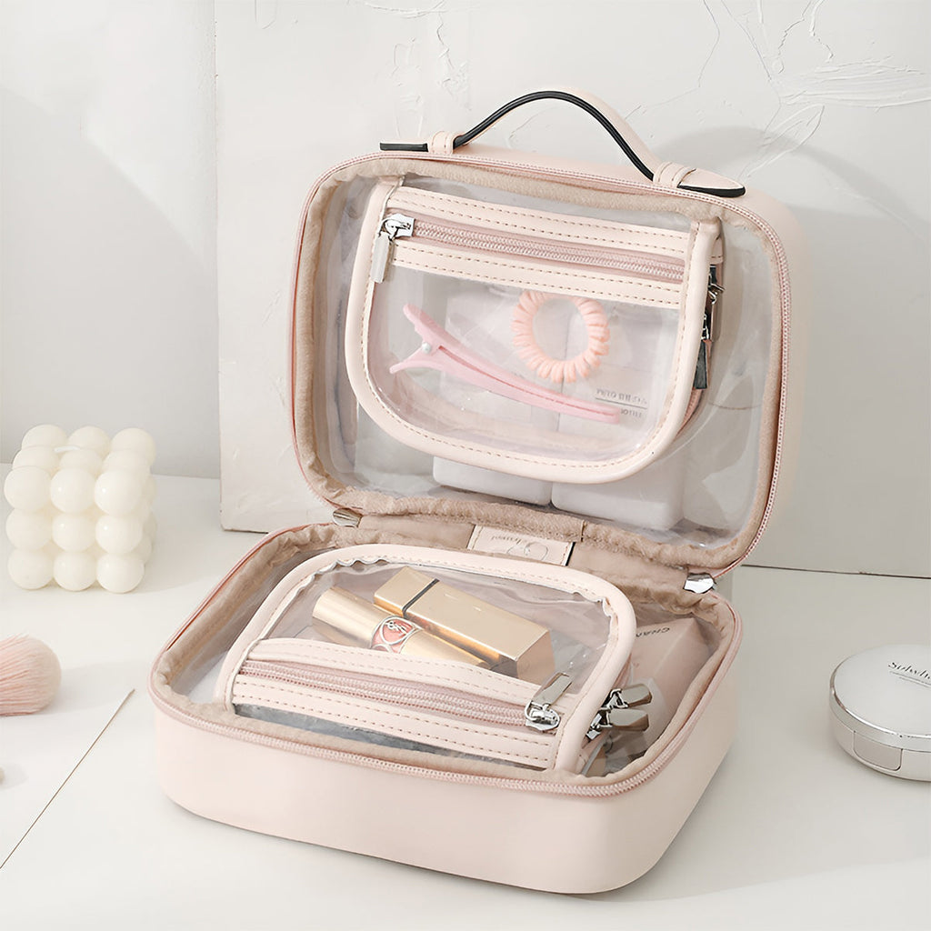 Clear Waterproof PVC Travel Makeup Bag Two Colours | StorageOZ