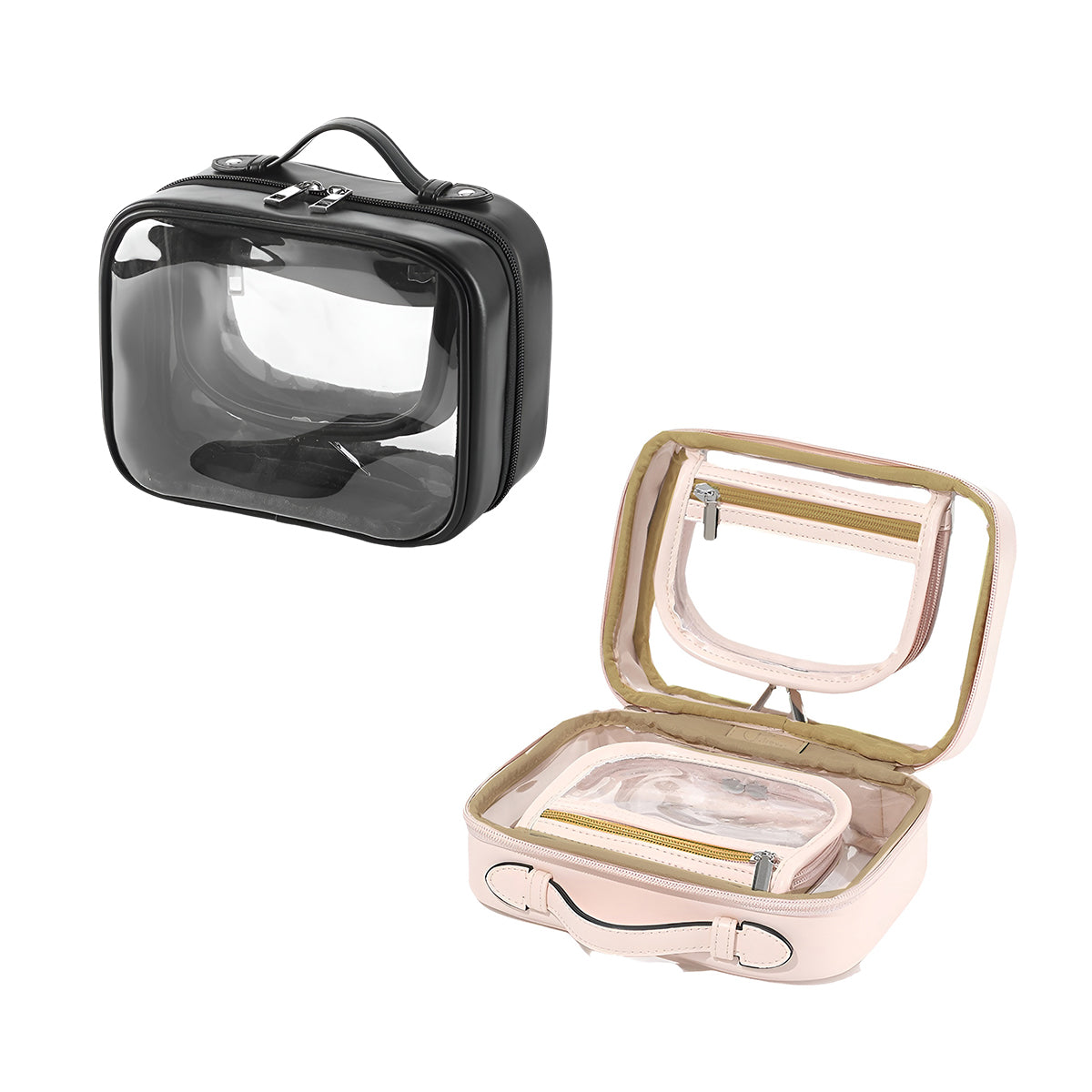 Clear Waterproof PVC Travel Makeup Bag Two Colours | StorageOZ