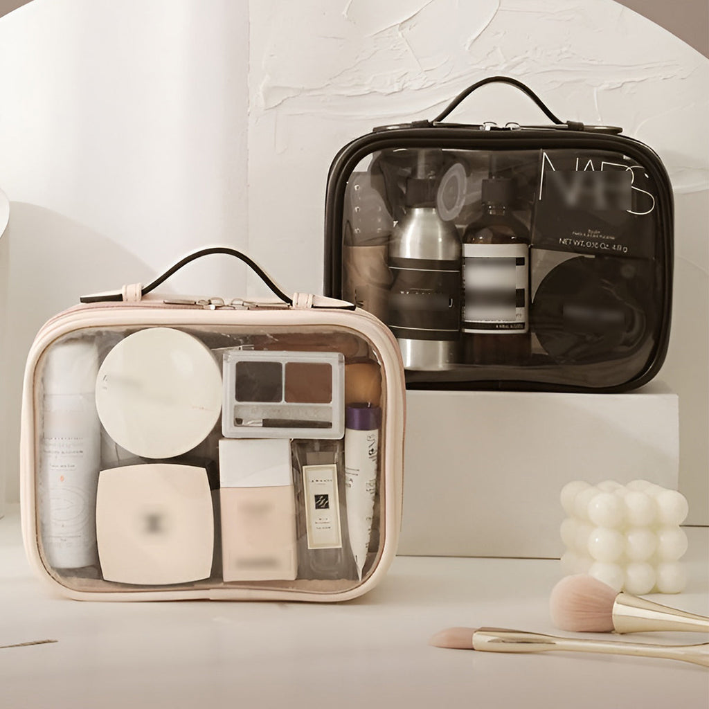 Clear Waterproof PVC Travel Makeup Bag Two Colours | StorageOZ