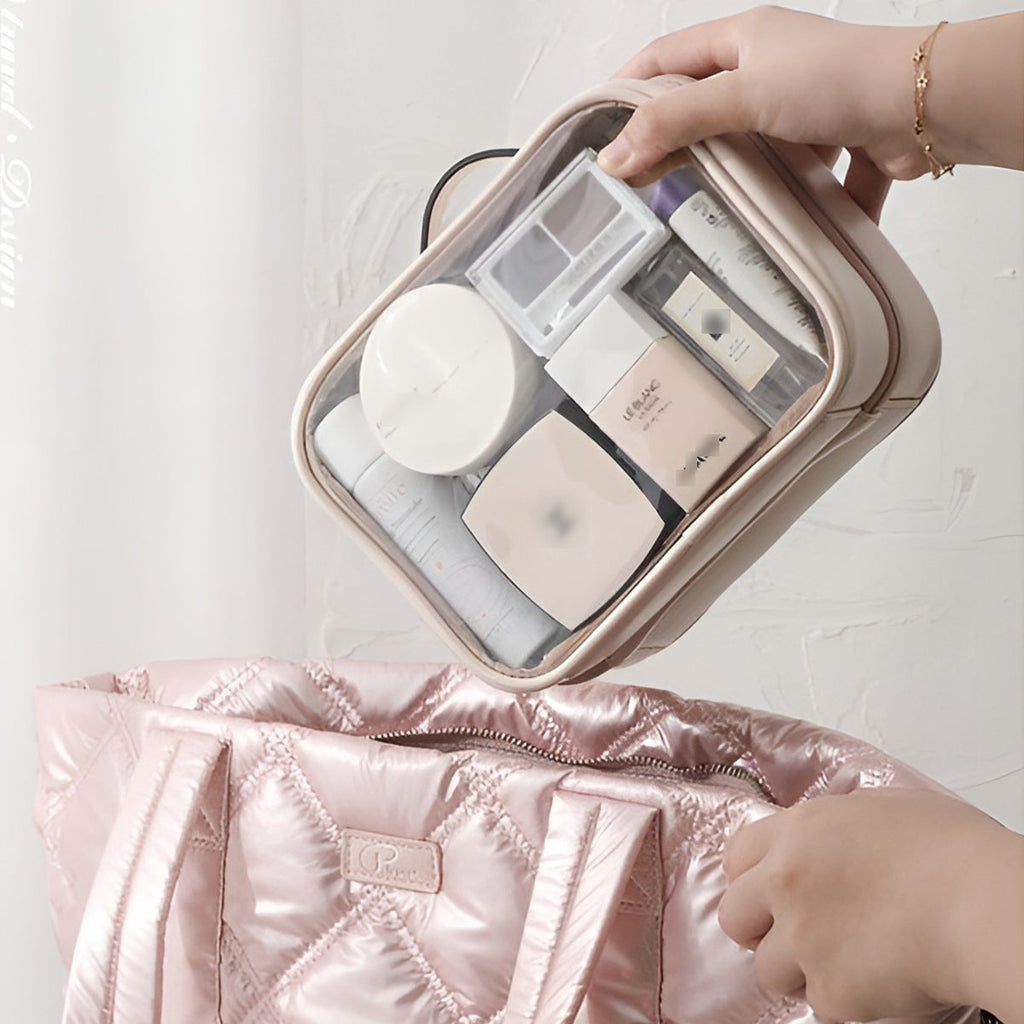 Clear Waterproof PVC Travel Makeup Bag Two Colours | StorageOZ