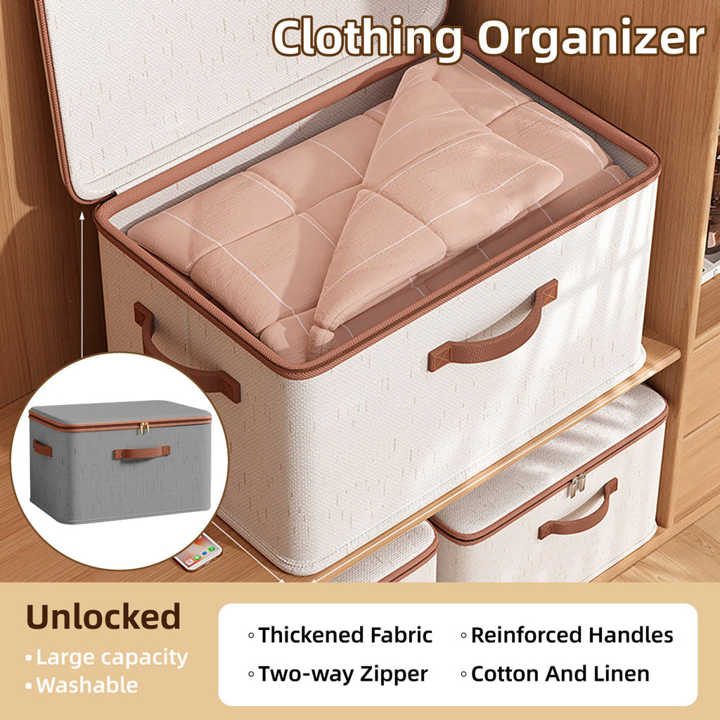 XL Cotton Linen Clothing Box Two Colours | StorageOZ