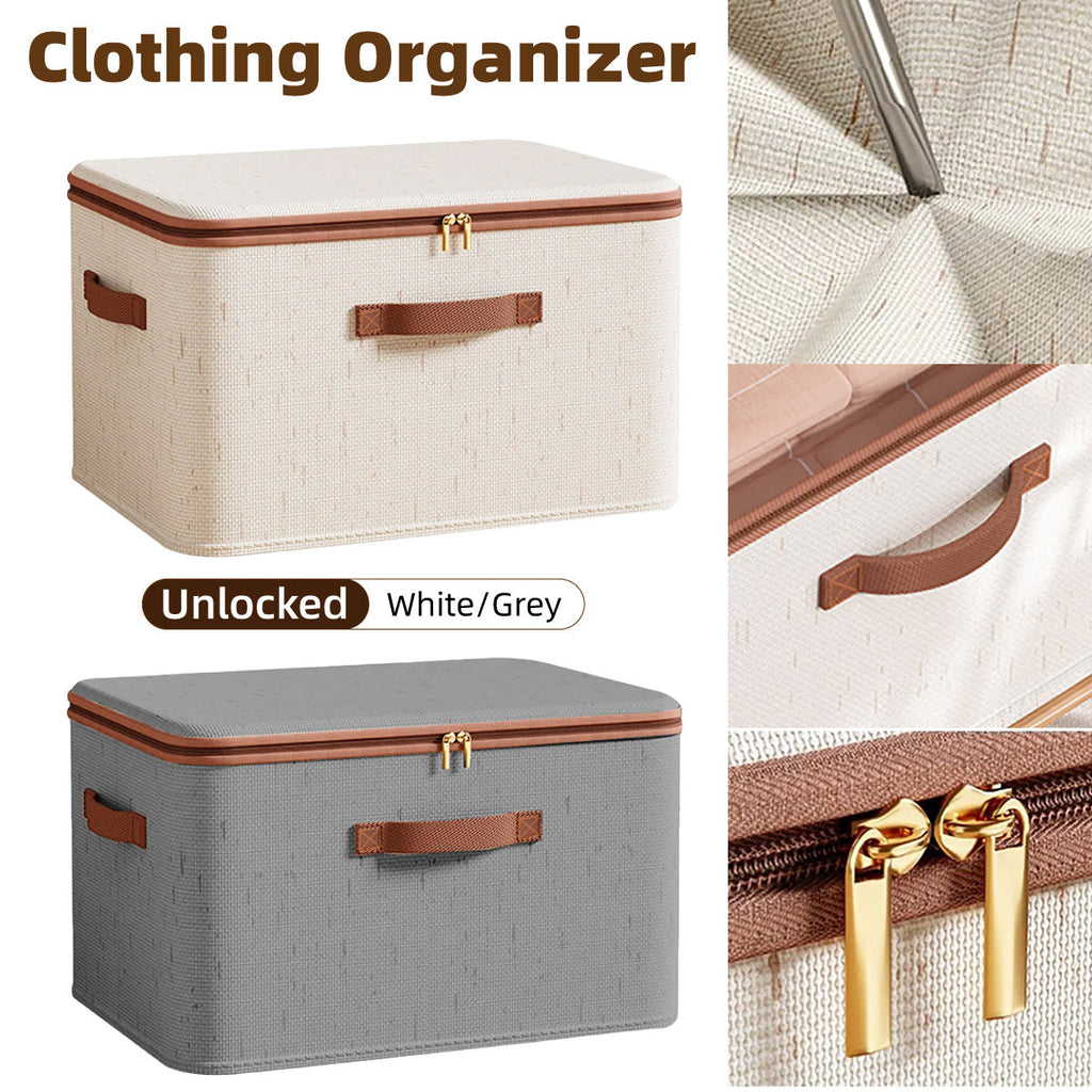 XL Cotton Linen Clothing Box Two Colours | StorageOZ